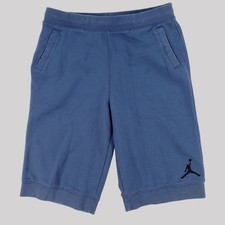 Jordan XL Blue French Terry Basketball Shorts With Pockets Kids XL 13-15yrs 
