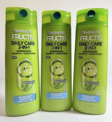 3x Garnier Fructis Daily Care 2-in-1 Shampoo and Conditioner 12.5 fl oz NEW