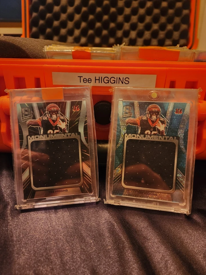 2020 Panini Spectra Monumental Tee Higgins #38 Hyper /75 Blue /60 (MEM, RC) - Image 3 of 3