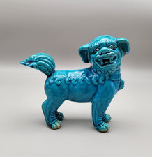 Statuina - Cane foo cinese - blu/turchese - altezza 13,5 cm