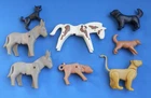 Playmobil Figures Lot 8 Vintage animals  Horse Pig Burros Dogs Lion