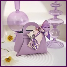 Leather Gift Bags Bow Ribbon Packaging Bag Wedding Favour Distributions Bags Eid