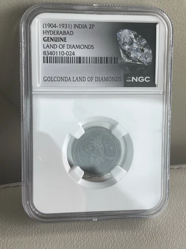 India 1904-1931-  2P Paisa Hyderabad NGC Genuine Golconda Land Of Diamonds