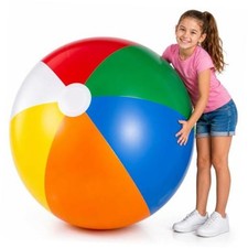 24-Inch Giant Inflatable Beach Balls - Large Blow Up Pool Balls 3-Pack Pack of 3