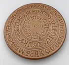 VTG Frankoma Pottery Sequoyah Cherokee Alphabet Terracotta 6” Trivet 1828 7TR