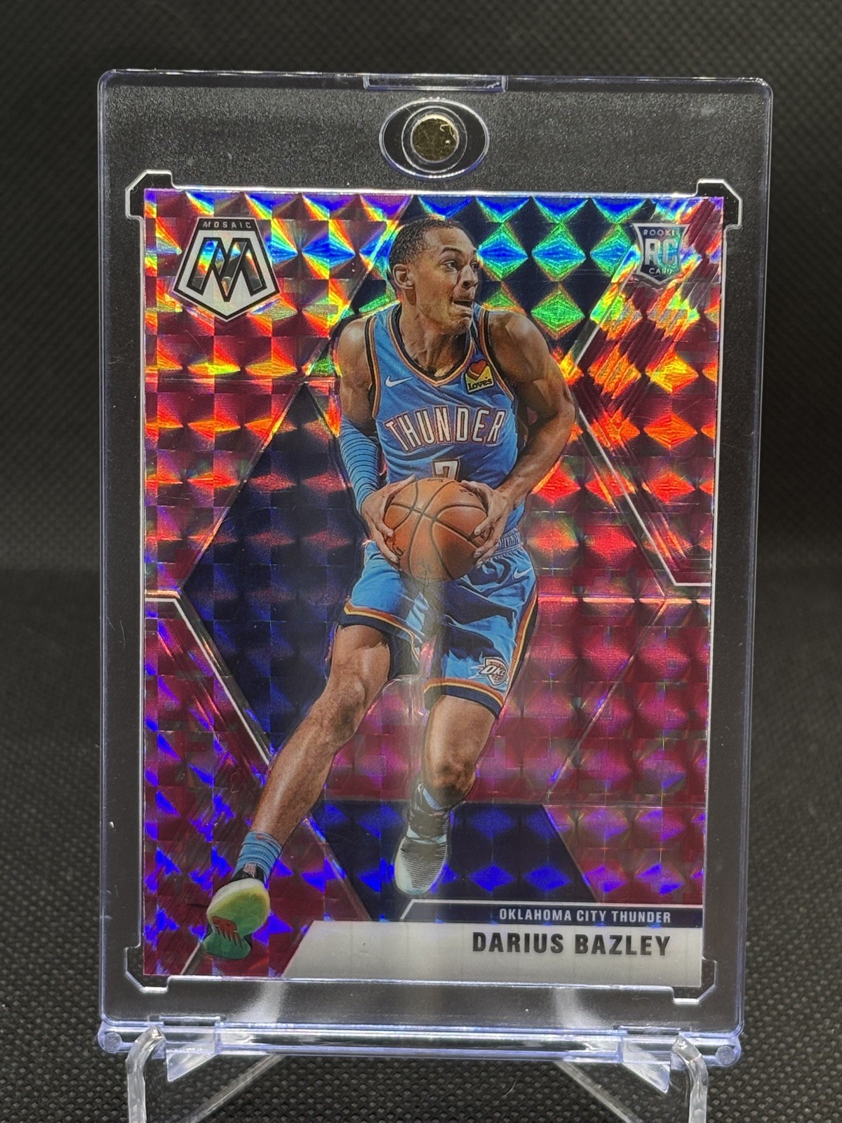 Darius Bazley 2019-20 Mosaic Pink Camo Prizm #227 Thunder RC Rookie
