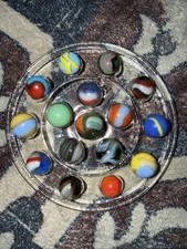 Vintage Vitro Agate Akro Marble Lot of 16 - Conqueror, Tiger Eye, Pepsi 5/8"