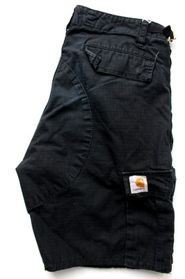 Carhartt Aviation Pant Reworked Herren Shorts W30 schwarz Ripstop Baumwolle SHOT710
