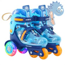 METROLLER Adjustable Kids Balance Roller Skates for Toddler Ages 3-6 Rainbow ...
