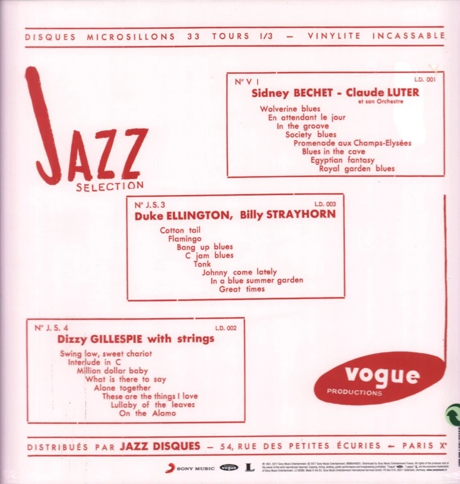 Duke Ellington and Billy Strayhorn Self-Titled LP vinyl Europe Disques Vogue - Image 2 of 2