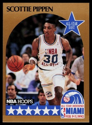 -CS- 1990-91 NBA Hoops All-Star - #9 Scottie Pippen (B) *Free Shipping* 