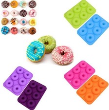 6 Holes Silicone Donut Mold Baking Pan Non-Stick Chocolate Cake DIY