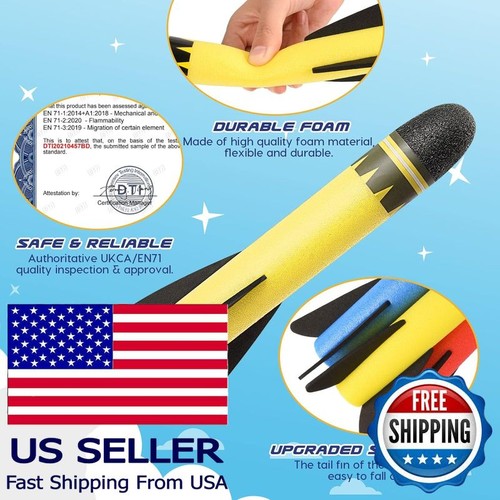 14 Pack Foam Rocket Refills for Kids Toy Launcher - Fun Gifts for Ages 3-12 - Picture 5 of 6