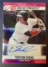 2021 Leaf Pro Set 1990 Pink Mojo Rainbow #7/7 Triston Casas Red Sox Auto Card