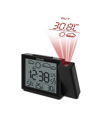 EXPLORE RPW3009 Schwarze Wecker Vorsprung Station mit Sensor Est. Neu