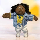 1986 Cabbage Patch Kids, Cornsilk Black, Brown Eyes, Mid-length, OK, African