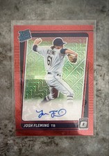 Josh Fleming 2021 Panini Donruss Optic Rated Rookie Signatures #RRS-JF Red /99