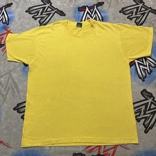 Screen Stars BEST Yellow BLANK Single Stitch Men's XL T-Shirt
