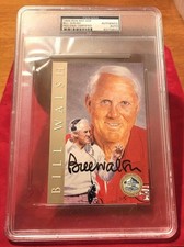 Bill Walsh Signed HOF Signature Series Ron Mix Gold Card PSA Encapsulated