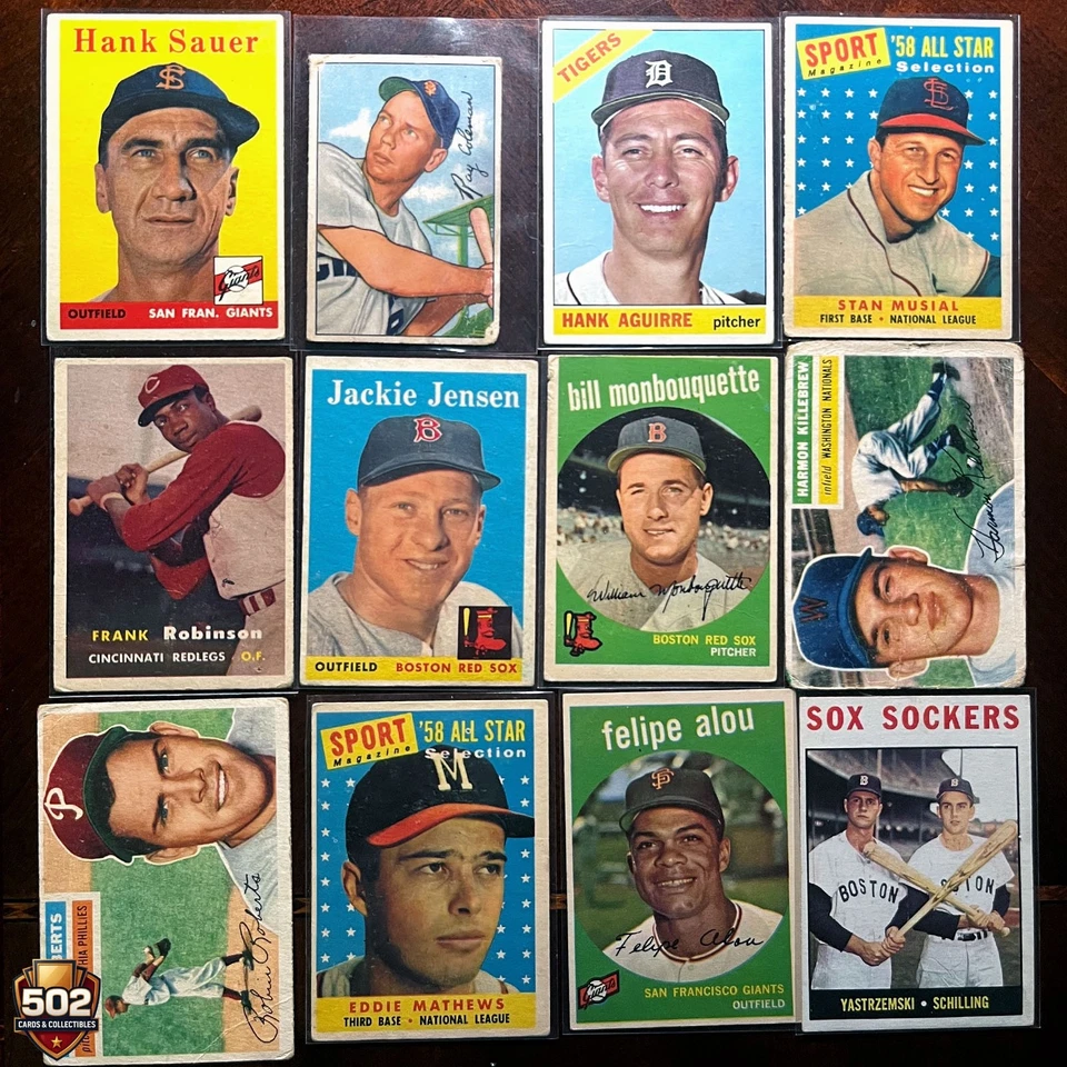 Lote de 100 tarjetas de béisbol MLB • AUTOMÁTICO GARANTIZADO, PARCHE y 2 tarjetas de los años 50-60 Foto 4 de 4
