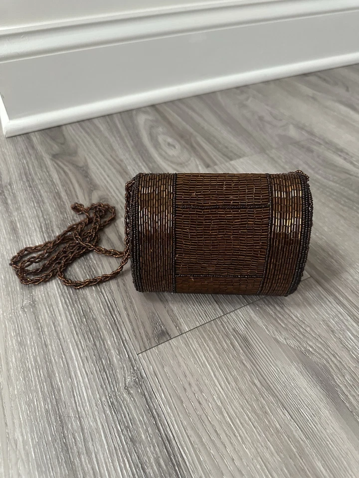 Copper-Tone Beaded Crossbody Bag by SASHA, small, Excellent Condition - Image 4 of 4