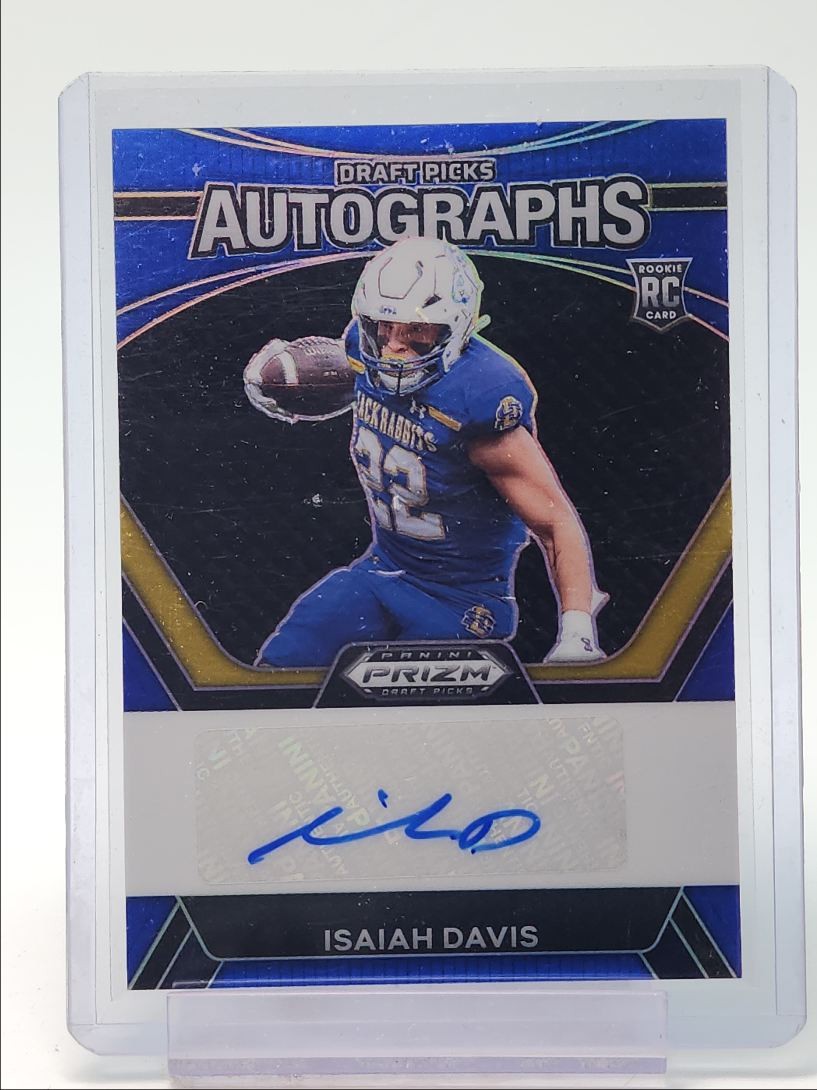ISAIAH DAVIS 2024 PANINI PRIZM DRAFT ROOKIE AUTOGRAPH BLUE RC AUTO /149 Q3403