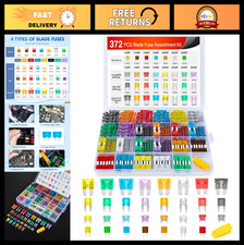 372 PCS Car Fuse Assortment Kit - Mini, Micro2, ATO, ATC, 2A-35A for Trucks RVs