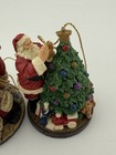 Norman Rockwell Celebration of Santa Ornaments 1994 Hamilton Collection Pair — photo 3