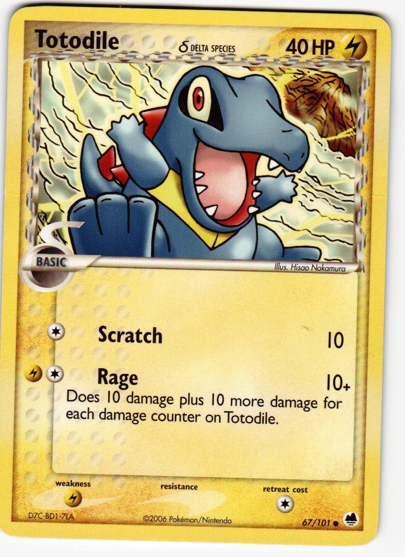 Totodile 67/101 Dragon Frontiers Pokemon NM