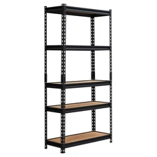 PioneerWorks 2000lbs Storage Shelves 5 Tier Adjustable Heavy Duty Garage Shel...