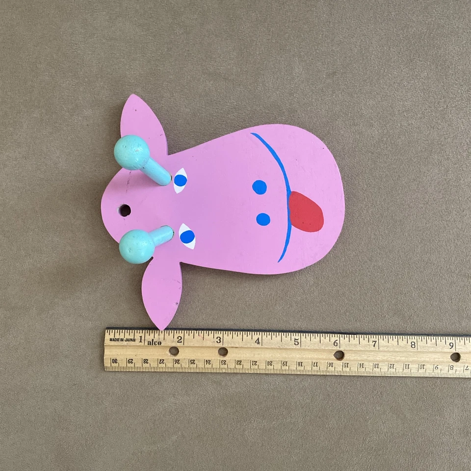 IKEA Vintage Jirafa Rosa Decoración Madera Colgador de Pared Sigge Snagg RARO Años 90 Foto 4 de 4