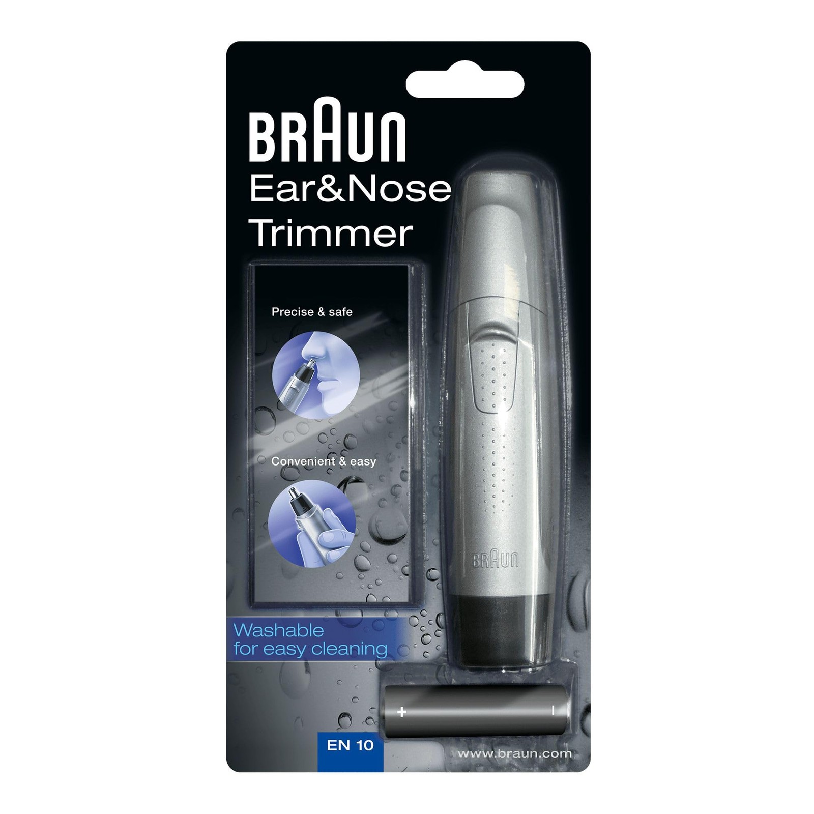 Braun Ear and Nose Hair Trimmer for Men Precise and Safe Hair Removal Fully