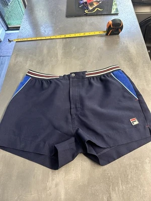 Retro Fila High Tide Tennis Shorts Large Blue Danny Dyer The Business Vintage - Image 1 of 4