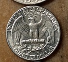 90% Silver 1999 Delaware Silver Proof  1958 P Quarter 1944D Merc 1956 D Franklin — photo 5