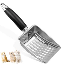 Apidgrowth Stainless Steel Metal Cat Litter Scoop Kitty Scooper NEW