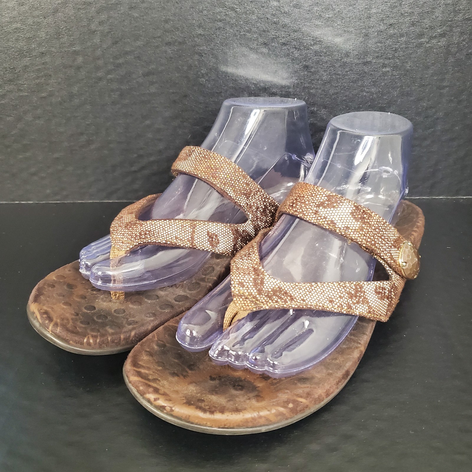 APL Sandali donna Orthaheel marroni serpente stampa animalier con cinturino taglia 8