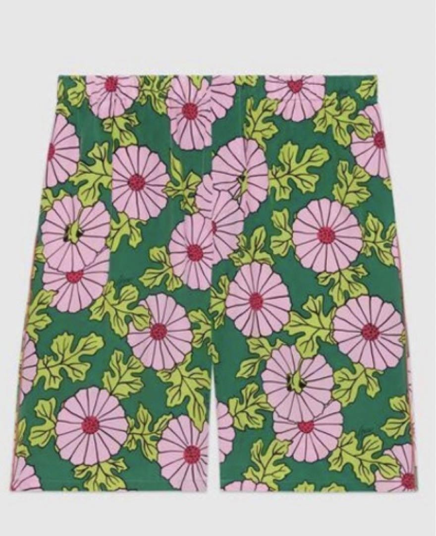 Gucci Kenscott Mens Floral Print Shorts Size 46 Luxury Summer Style