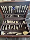 Wallace rose point sterling silver flatware set