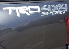 TOYOTA TRD 4x4 SPORT Decals W/S Vinyl Stickers 1 PAIR truck bed Tacoma Tundra