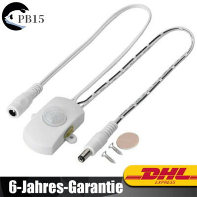 DC 12V 24V Bewegungsmelder PIR Sensor Für LED Strip Leiste Streife Schalter DE
