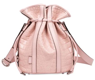 Sac MM ELSA cuir rose imprimé croco Lancel - Photo 1/4
