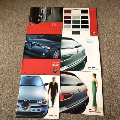 Alfa Romeo 156 & Wagon Prospekte Technische Karosserie Farben Zubehör MasterCare
