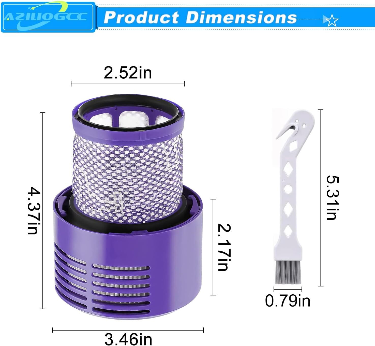 Dyson V10 Absolute Animal Cyclone Replacement Filters 2-Pack