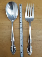 VTG 1955 LADY DESMORE / WOODLAND/ BASQUE ROSE MEAT 🥩 FORK & CASSEROLE 🥘 SPOON 