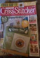 Cross Stitcher magazine September  2022 Issue 387 Queen Bee  Luxury card kit