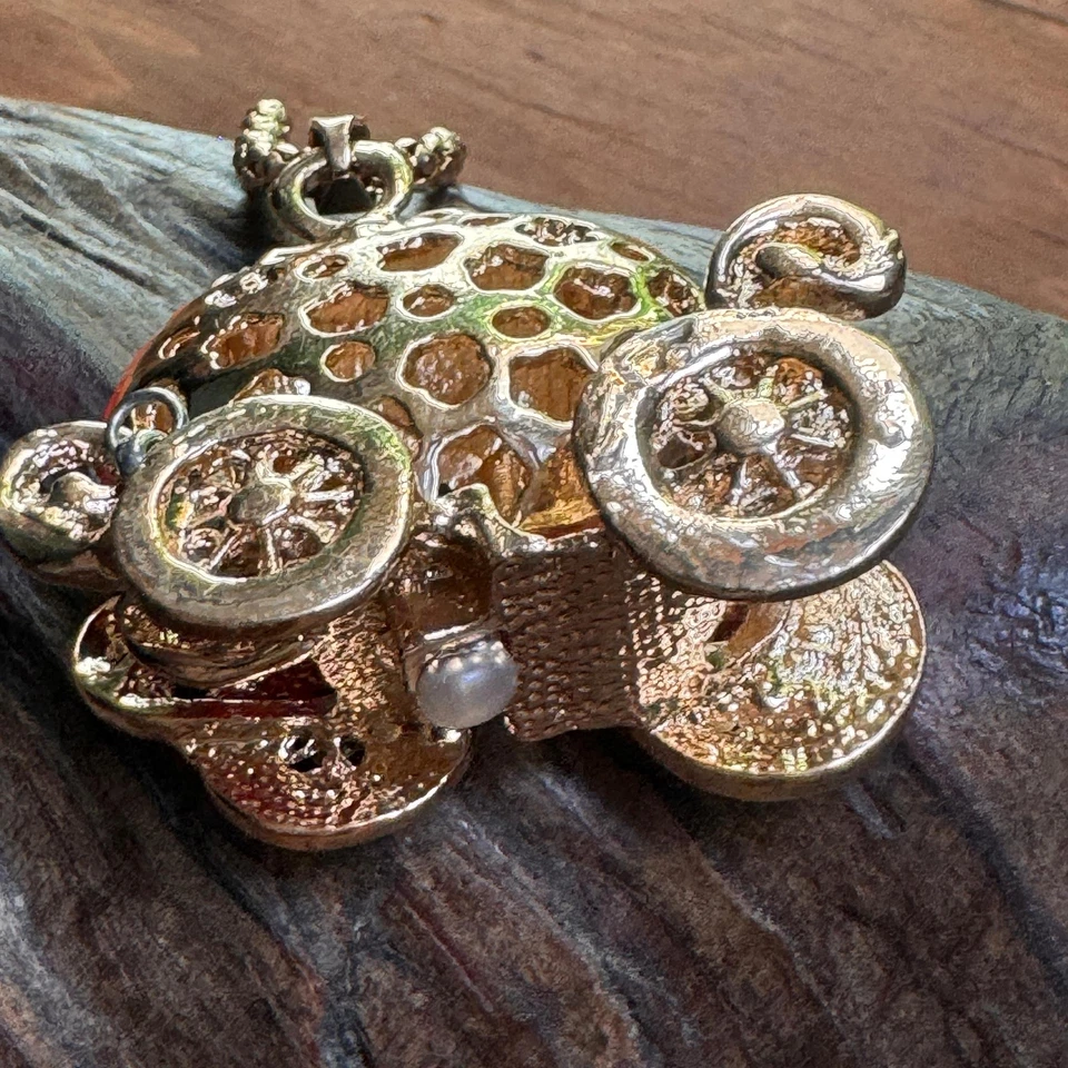 Collar Coach Calabaza Esmalte Naranja Estrás Betsy Johnson Foto 3 de 4