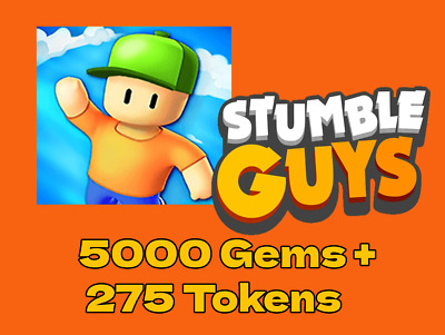 Stumble Guys - 5000 Gems + 275 Tokens Reidos Voucher