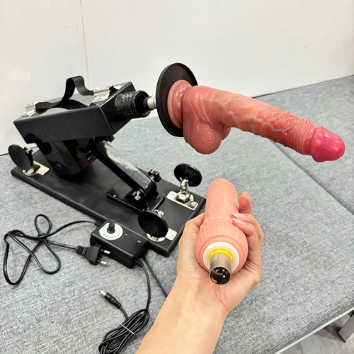 Women Automatic thrusting Sex Machine 2Pcs Big Realistic Flesh Dildo Sex Toys US - Picture 7 of 50