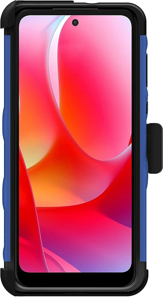 ZIZ 螺栓适用于 Moto G Power 2022 保护壳带屏幕保护膜支架皮套蓝色 — 第 3/3 张图片