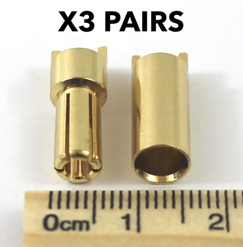 *HEAVY DUTY* 5.5mm Lipo Bullet Gold Connectors / Banana Plug RC 1/2/5/10 pairs - Picture 6 of 16